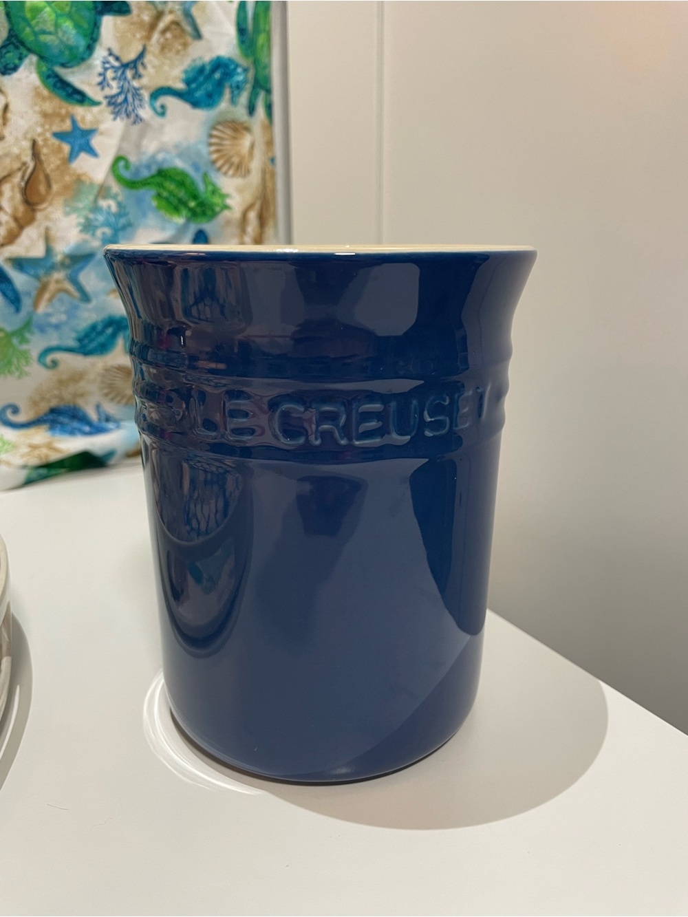 Le Creuset 0634 Stoneware Utensil Crock, Blue